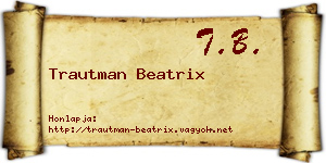 Trautman Beatrix névjegykártya